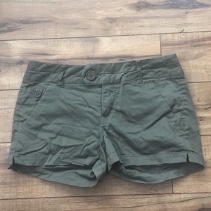 Women’s army green shorts